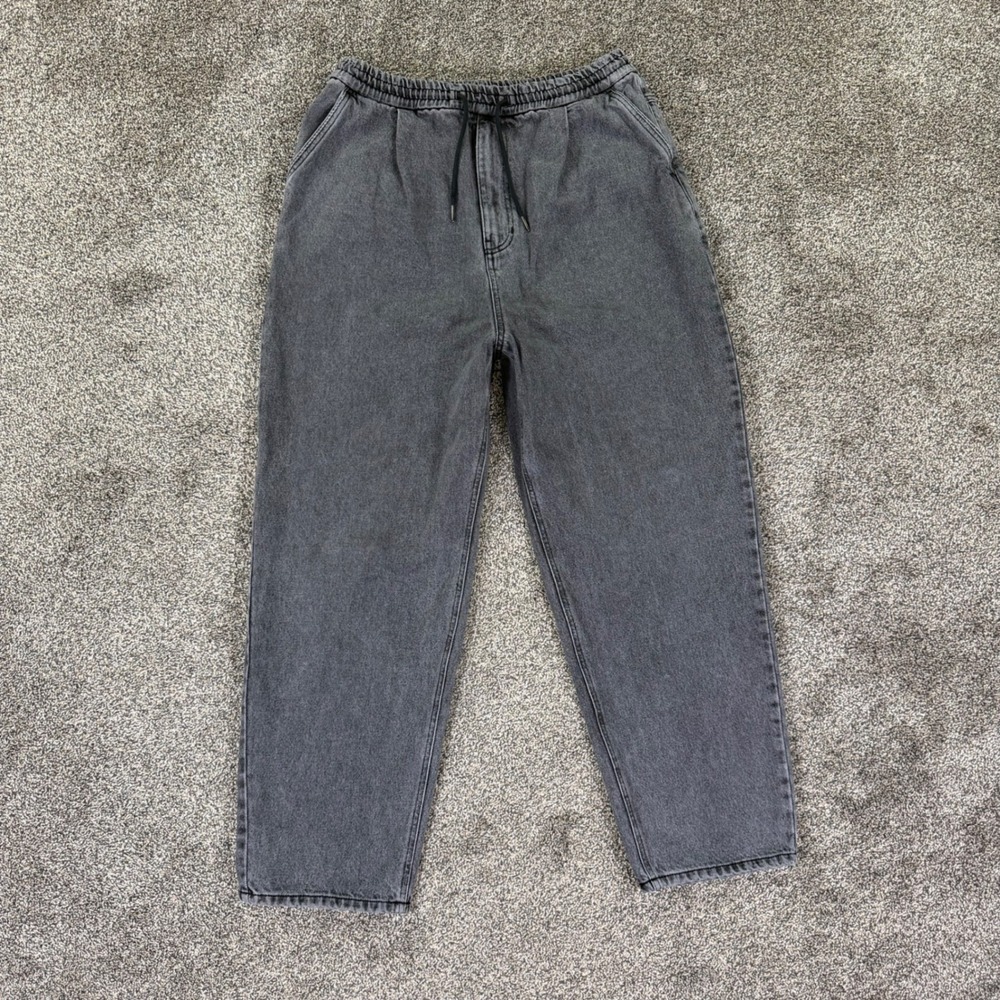 Juun.J Washed Grey Denim Tapered Pants Korea Mens 50 Elastic Waist Drawstring